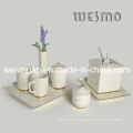 Conjunto de banho de porcelana Golden Line (WBC0582A)